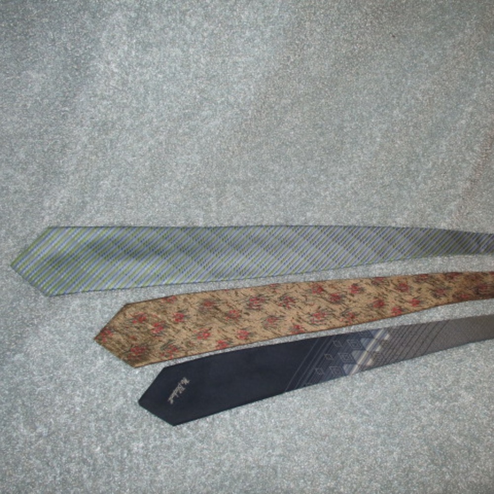 3 Men's Ties Blackwell Dione Zegma Designer Silk